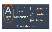 Annotation command in AutoCAD