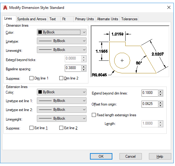 Dimension command in AutoCAD