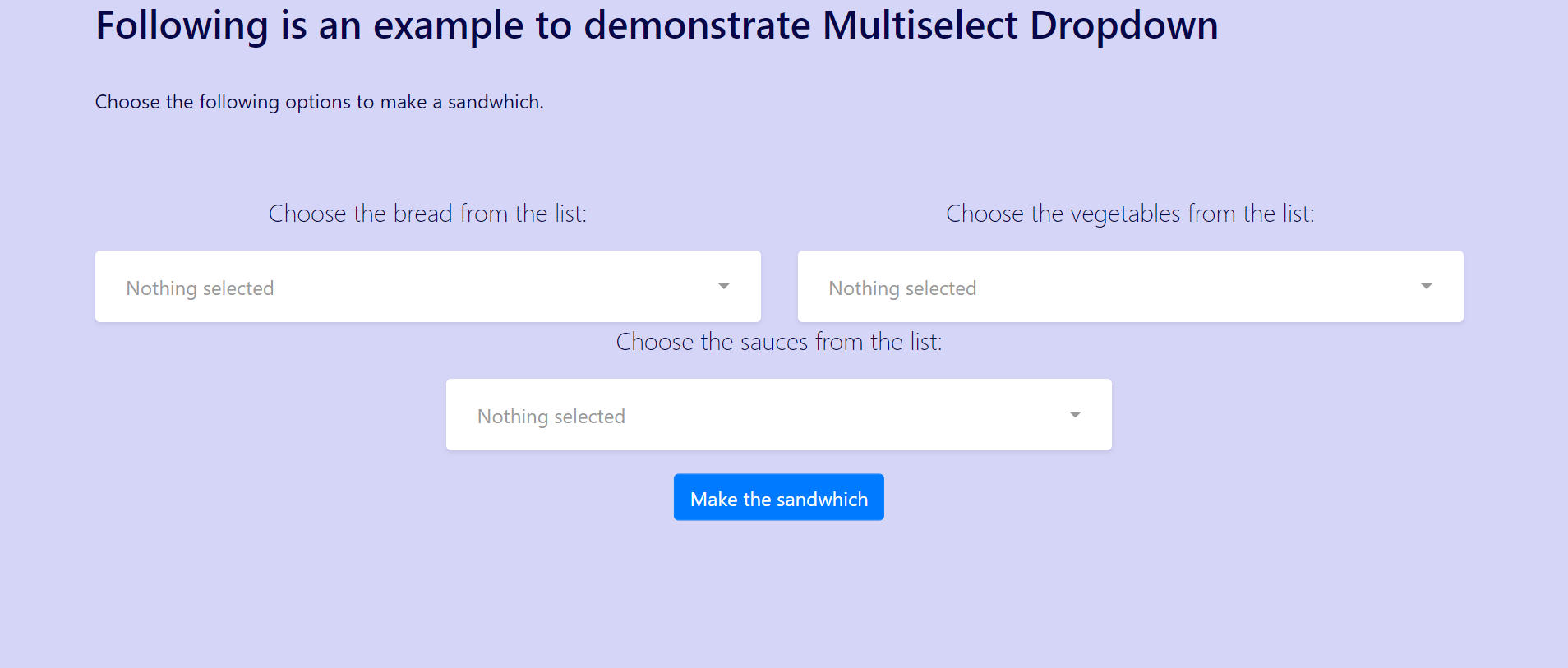 Bootstrap Multiselect Dropdown