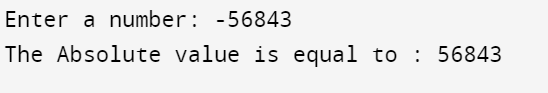 Absolute Value in C