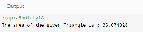 Area Of Triangle Program In C