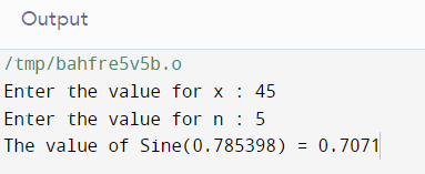 C Program For Sine Series