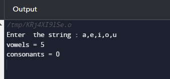 C Program to Count the Number of Vowels in a String