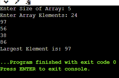 C Program to Find the Largest Element in an Array