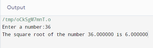 C Program To Find The Square Root Of A Number