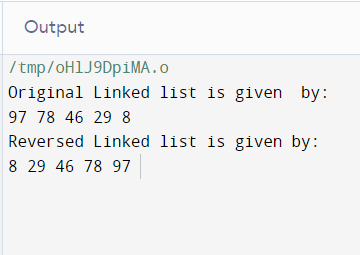 C Program to Reverse A Linked List