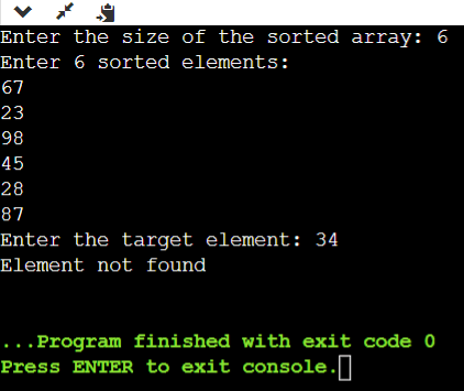 C Program to Search an Element in an Array