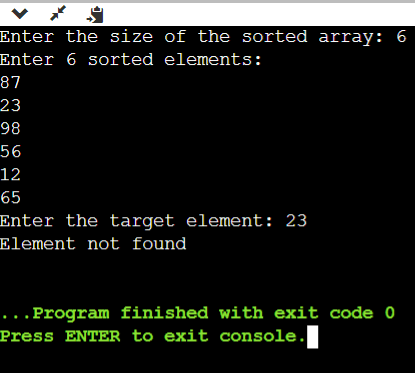 C Program to Search an Element in an Array