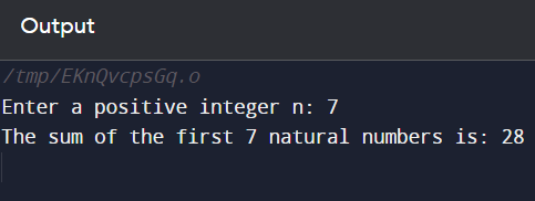 Characteristics of Algorithm in C