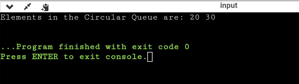 Circular queue in C