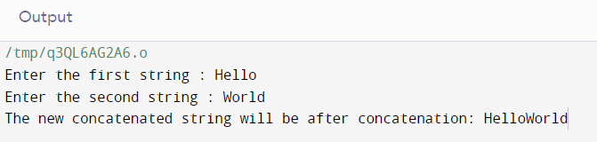 Concatenate String In C