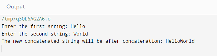 Concatenate String In C