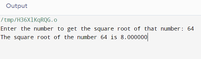 How to find square root in C Language