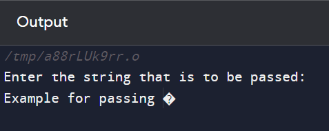 PASSING STRINGS TO FUNCTION IN C