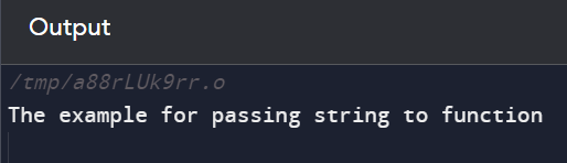 PASSING STRINGS TO FUNCTION IN C