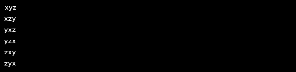 Permutation of String in C