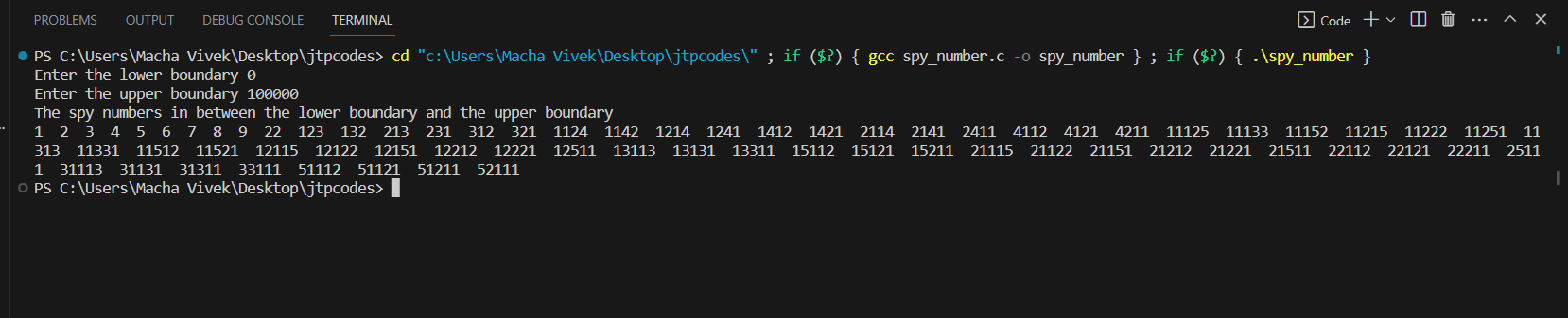 Spy Number in C