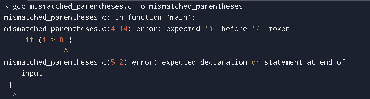 Syntax error in C