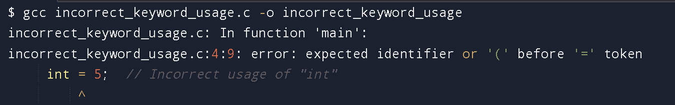 Syntax error in C