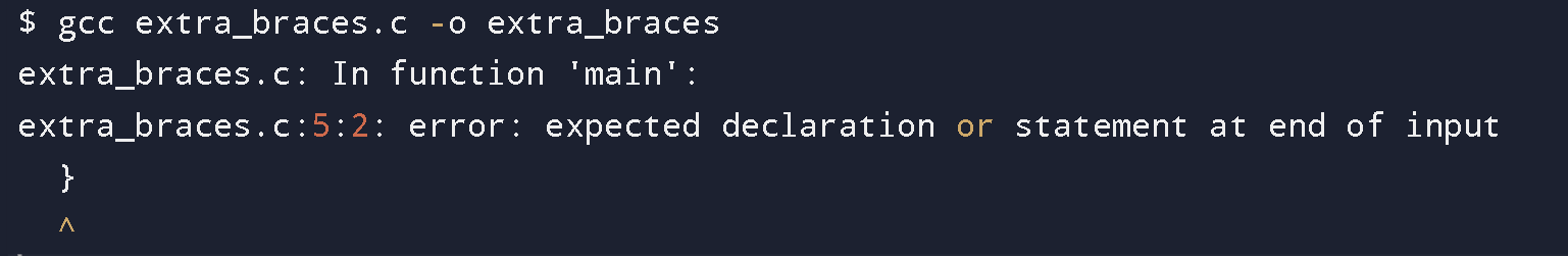 Syntax error in C