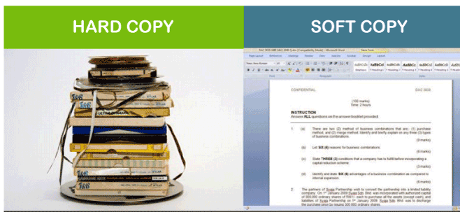 Difference between hard copy and soft copy
