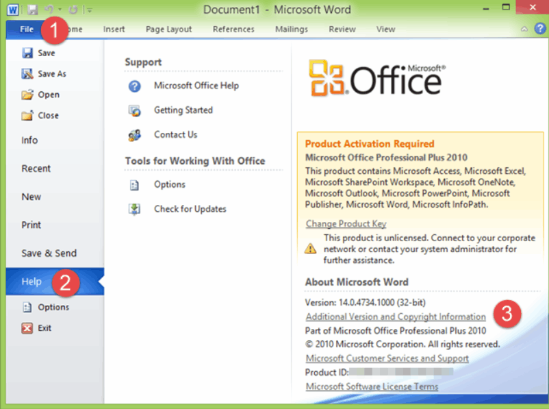 How to determine which version of Microsoft Office I'm using