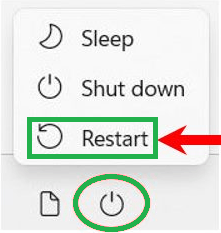 How to restart Microsoft Windows