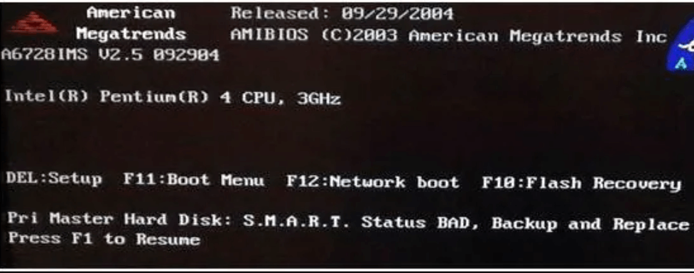 Receiving S.M.A.R.T. status bad backup and replacing error