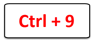 What does Ctrl+9 do