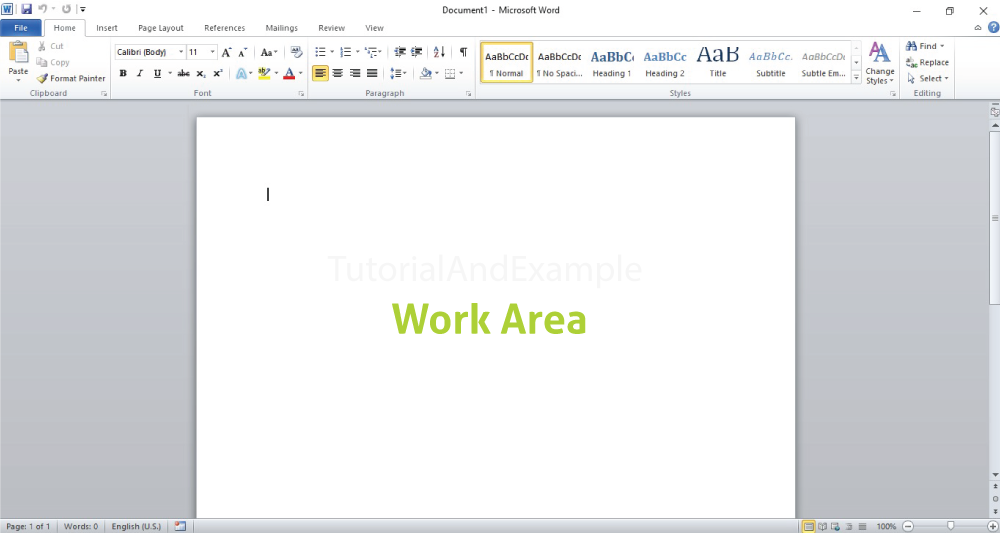 What is a Work Area?