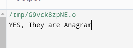 Anagram Program in C++