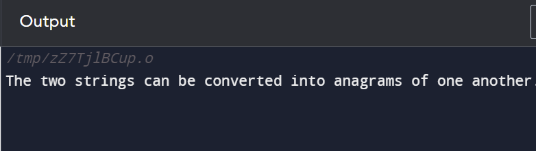 Anagram Program in C++