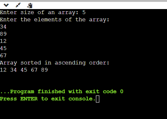 Bubble Sort in C++