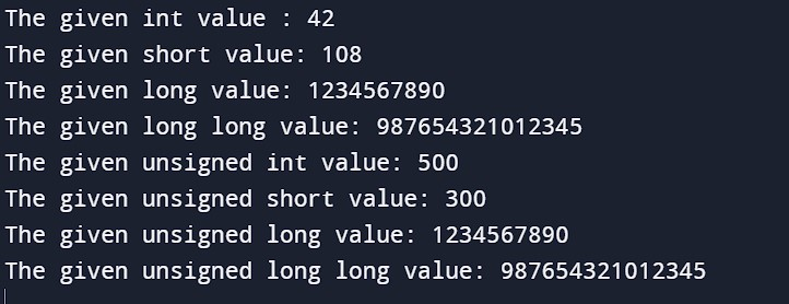 Built-in Types in C++