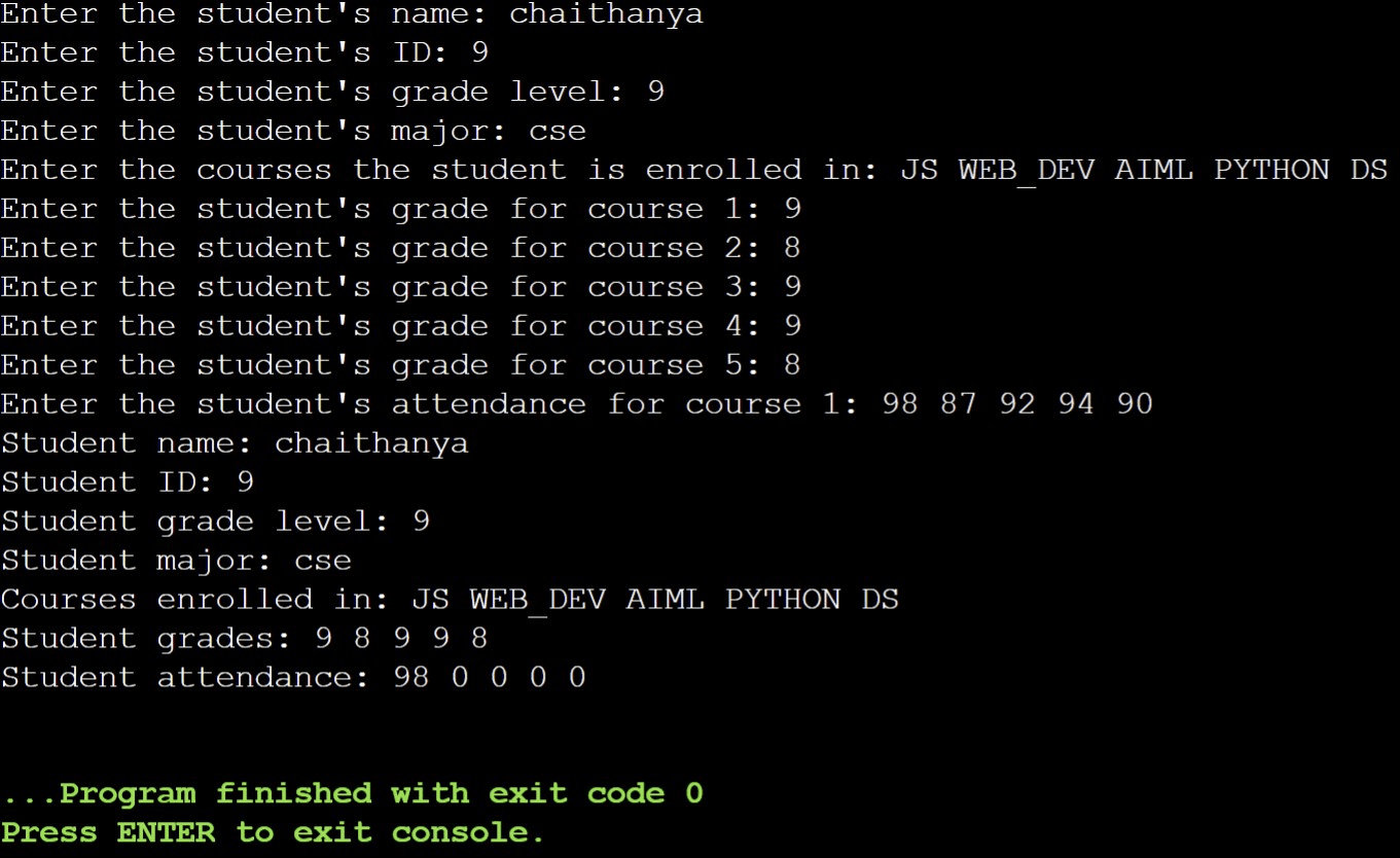 C++ Mini Project With Source Code and Output