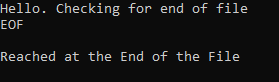 EOF Function in C++