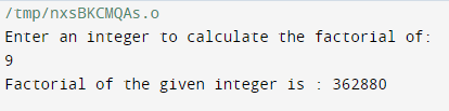 Factorial of a Number in C++ using while Loop