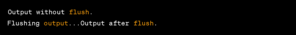 Flush in C++