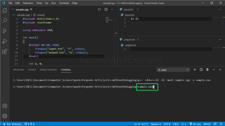 How to compile a C++ program in Visual Studio code/>
<!-- /wp:html -->

<!-- wp:list -->
<ul class=