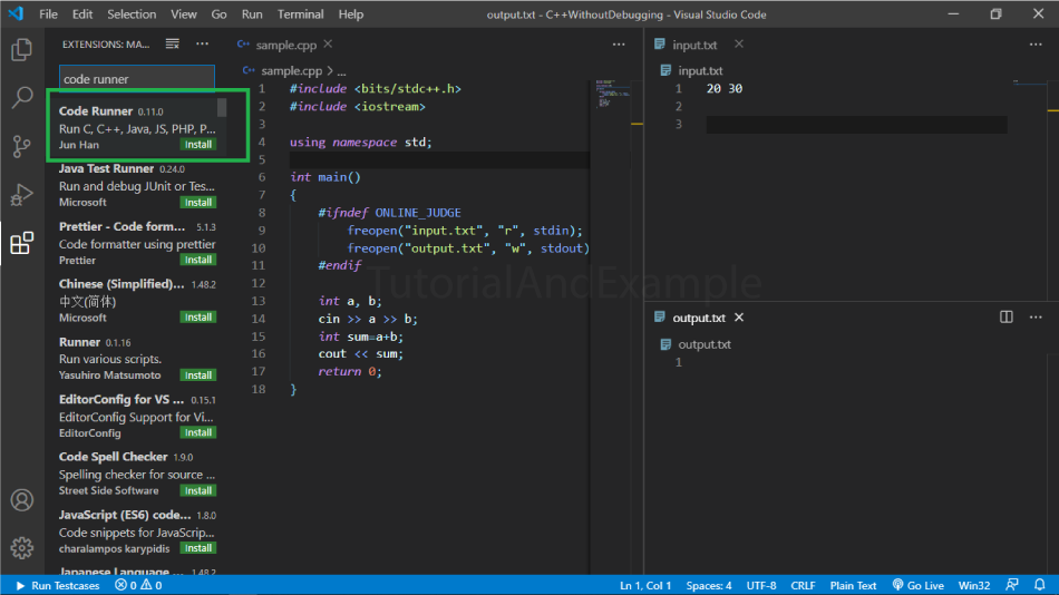 How to compile a C++ program in Visual Studio code/>
<!-- /wp:html -->

<!-- wp:list -->
<ul class=