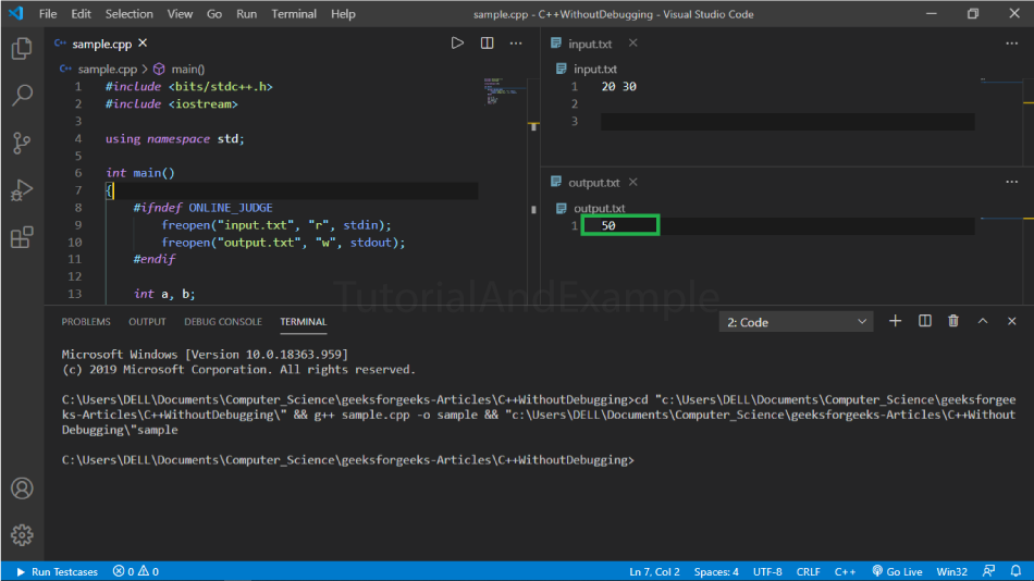 How to compile a C++ program in Visual Studio code/>
<!-- /wp:html -->

<!-- wp:heading -->
<h2 class=