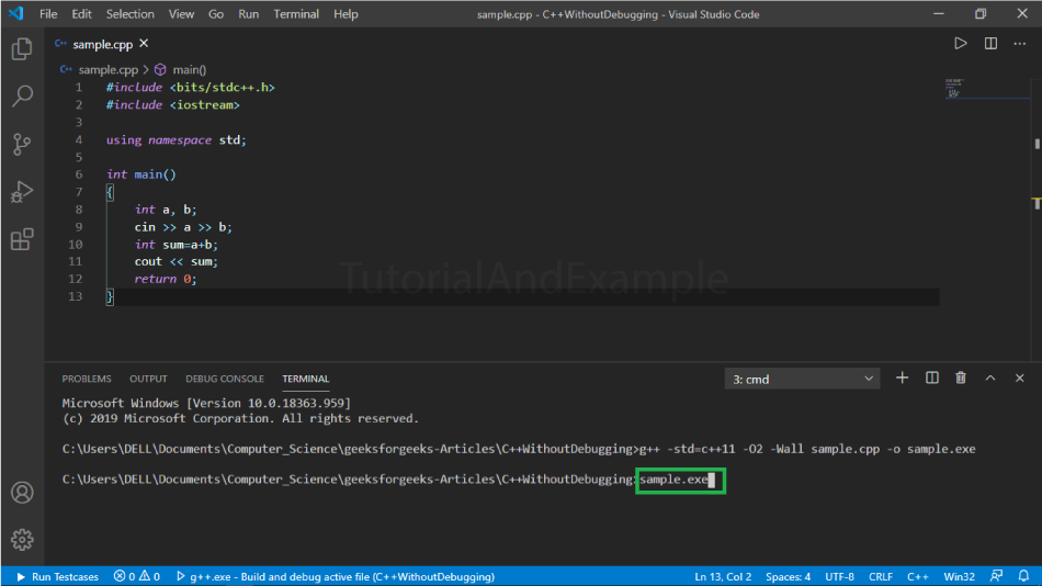 How to compile a C++ program in Visual Studio code/>
<!-- /wp:html -->

<!-- wp:list -->
<ul class=