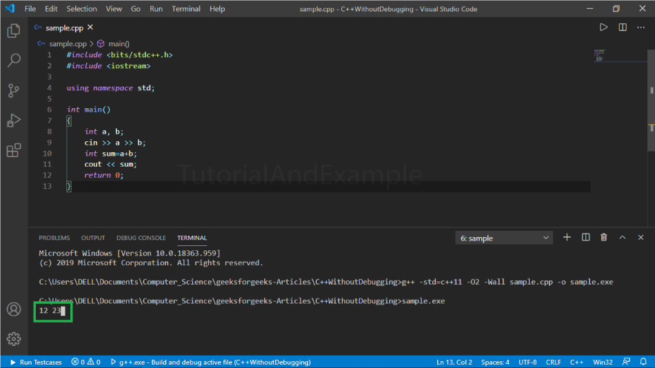 How to compile a C++ program in Visual Studio code/>
<!-- /wp:html -->

<!-- wp:list -->
<ul class=