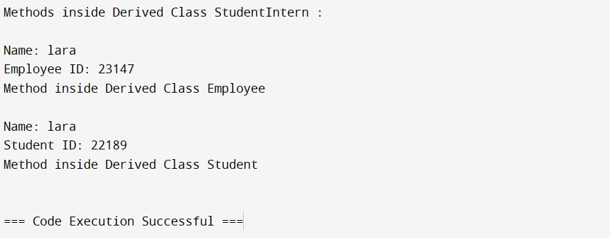 Hybrid Inheritance in C++