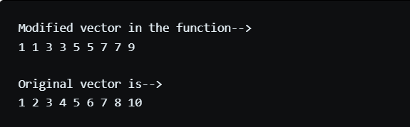 Passing a Vector to a function in C++