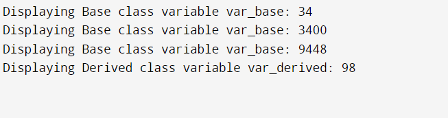 Pointer to a Derived Class in C++/>
<!-- /wp:html -->

<!-- wp:paragraph -->
<p><strong>Explanation:</strong></p>
<!-- /wp:paragraph -->

<!-- wp:paragraph -->
<p>The above C++ program demonstrates the concepts of polymorphism and inheritance in object-oriented programming by using a base class pointer referring to a derived class object.</p>
<!-- /wp:paragraph -->

<!-- wp:paragraph -->
<p>The show() Function of the BaseClass prints the value of the only public integer member, var_base. The public integer member var_derived is an extra feature added by the DerivedClass, which inherits from BaseClass. The basic class's functionality is expanded by its show() function, which further prints the value of var_derived. A base class pointer, base class pointer, is declared and initialized in the main() method to point to an object, obj_derived, that is, a DerivedClass. This illustrates upcasting, which is the implicit conversion of a derived class pointer to its base class pointer. The program then accesses and updates the var_base element of obj_derived using base_class_pointer.</p>
<!-- /wp:paragraph -->

<!-- wp:paragraph -->
<p>The program additionally demonstrates upcasting's drawbacks. Because the reference is of the base class type, base_class_pointer cannot directly access var_derived, even if it can access var_base via obj_derived. Compilation errors occur while trying to access var_derived through base_class_pointer.</p>
<!-- /wp:paragraph -->

<!-- wp:heading -->
<h2 class=