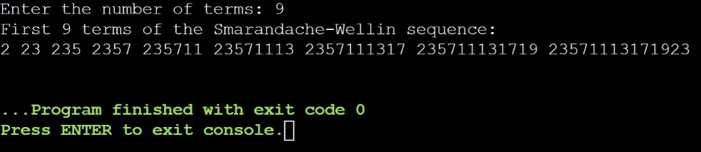 Smarandache-Wellin Sequence in C++/>
<!-- /wp:html -->

<!-- wp:html -->
<div class=