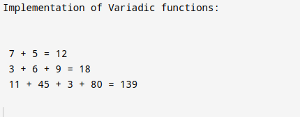 Variadic Functions Implementation in C++