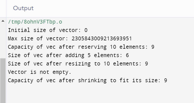 Vector in C++ Stl