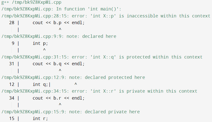 Visibility Mode in C++